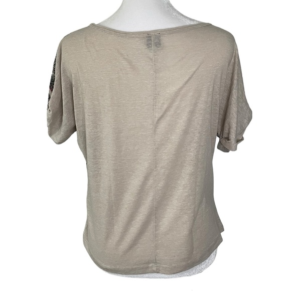 The Classic Medium Tan Graphic Rhinestone Short Sleeve Tee - Picture 4 of 8